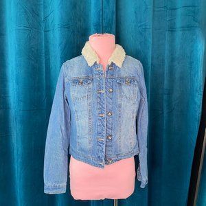 Ci Sono Faux Fur Lined Denim Jacket